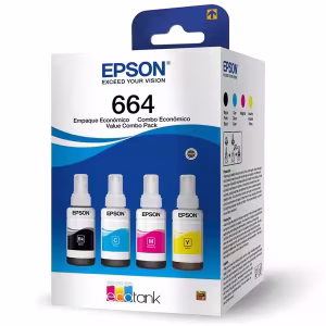 KIT COM 4 GARRAFAS DE TINTA EPSON 664